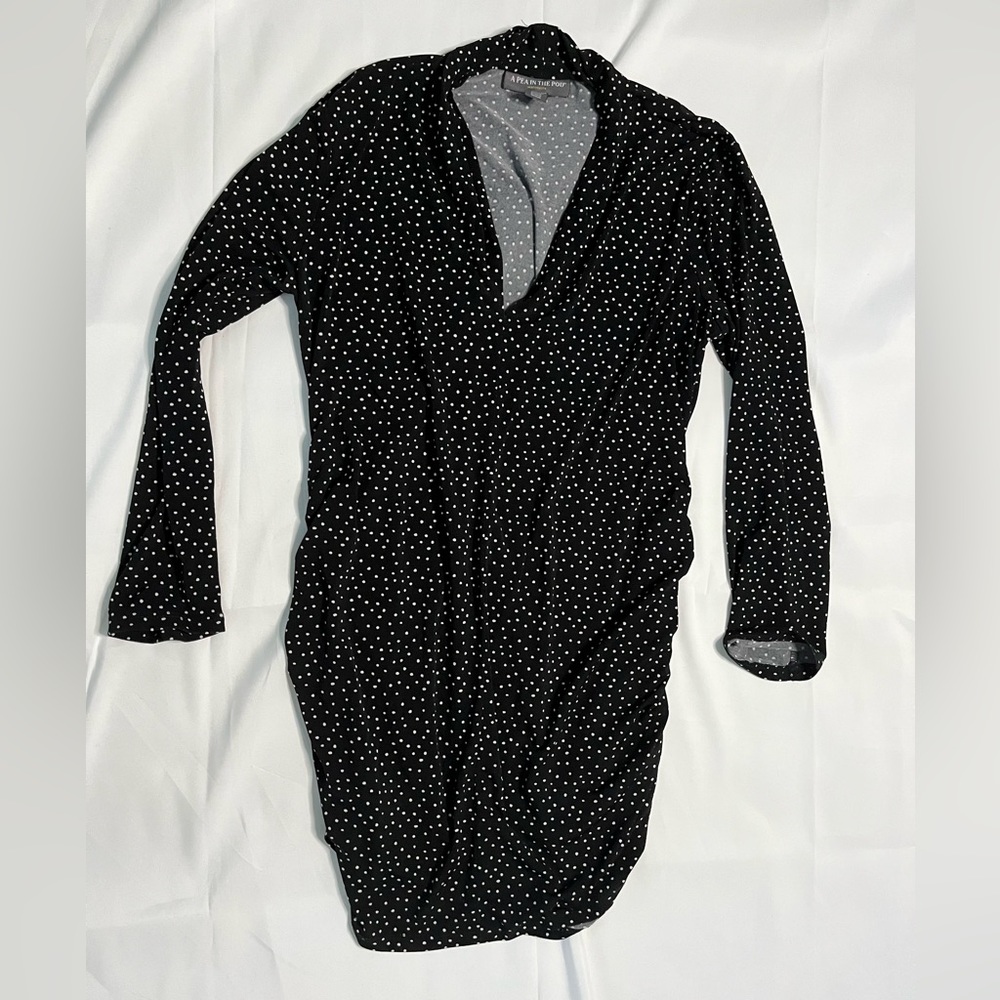A Pea in the Pod Maternity polka dot jersey tunic top
